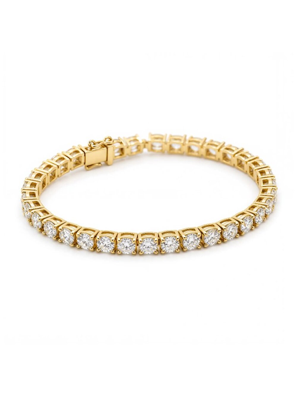 LEKANI 5mm Moissanite Tennis Bracelet S925 Gold 8 in